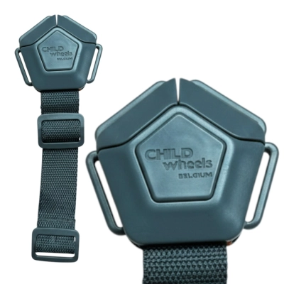 Szelki Bezpieczeństwa Szare 3-pkt do Wózków Żłobkowych i Wielosobowych | Możliwość zrobienia pasów 5-pkt